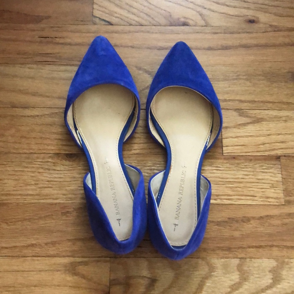 Banana republic royal blue suede shoes